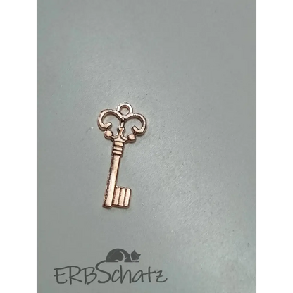 Anhänger/Charm kleiner Schlüssel - Rosegold
