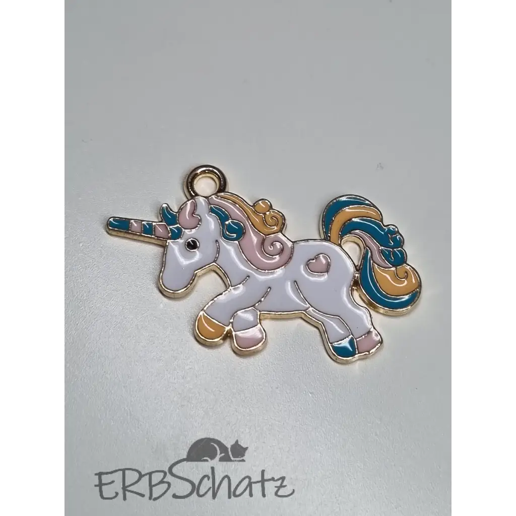 Anhänger/Charms Funny bunt - Einhorn groß