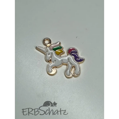 Anhänger/Charms Funny bunt - Einhorn klein