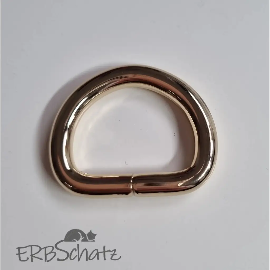 D-Ring Gold breit für 25mm Gurtband - Gold