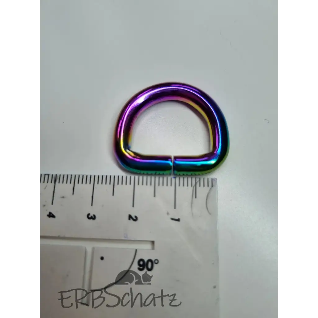 D-Ring Rainbow breit für 20mm Gurtband - Rainbow