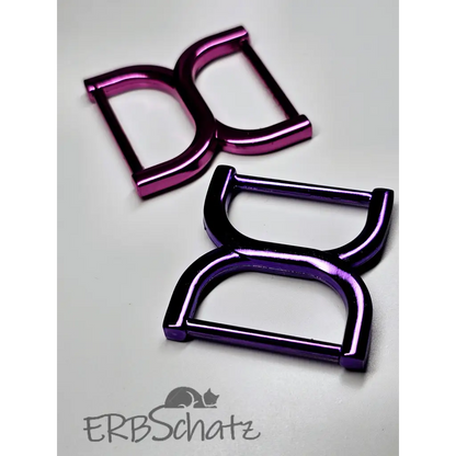 D-Ring X-Form (metallic Farben) für 25mm Gurtband