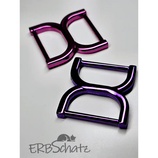 D-Ring X-Form (metallic Farben) für 25mm Gurtband