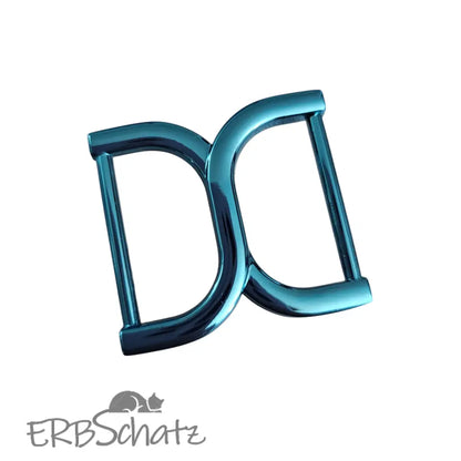 D-Ring X-Form (metallic Farben) für 25mm Gurtband - Blue