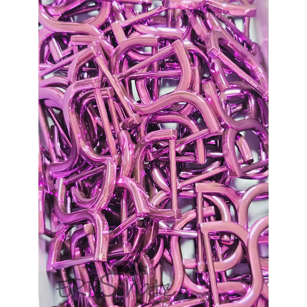 D-Ring X-Form (metallic Farben) für 25mm Gurtband - Pink