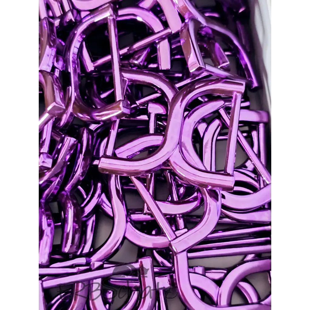D-Ring X-Form (metallic Farben) für 25mm Gurtband - Purple