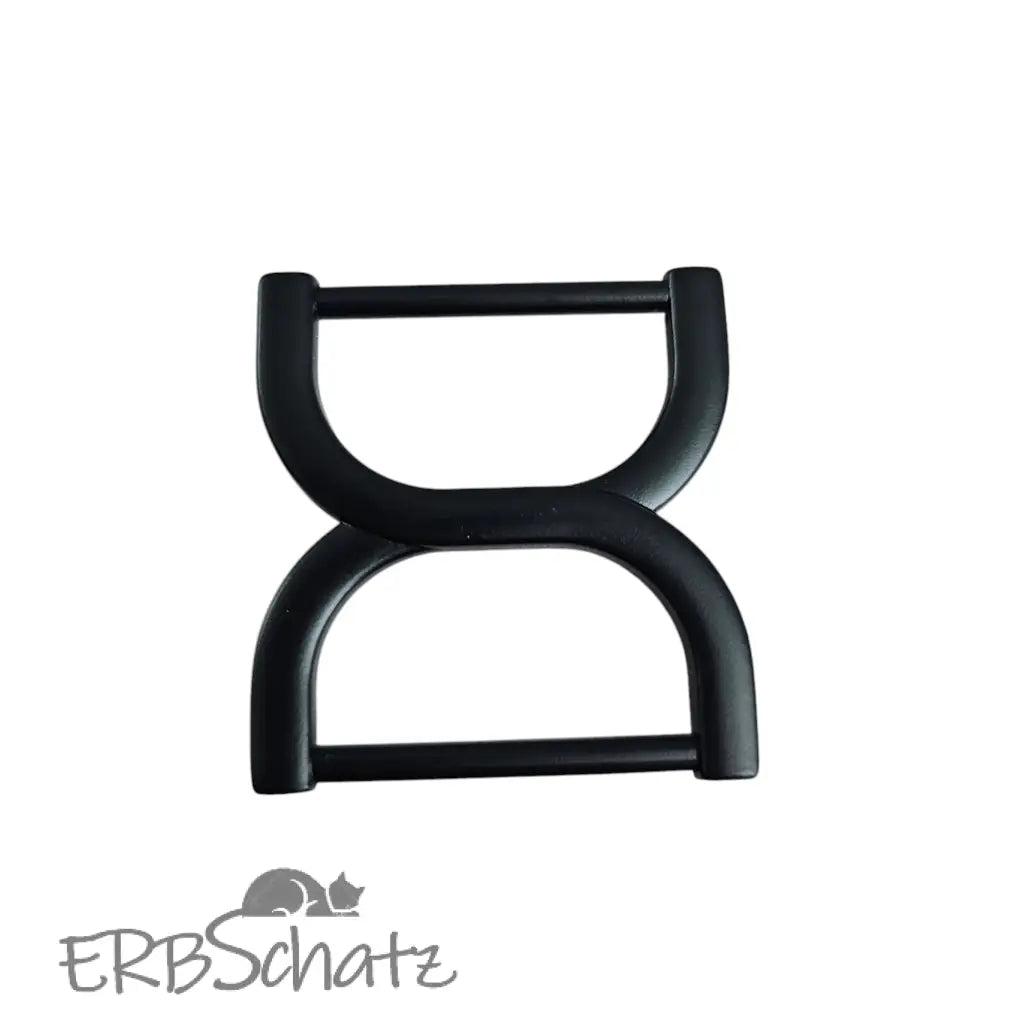 D-Ring X-Form (neue Farben) für 25mm Gurtband - Black matt