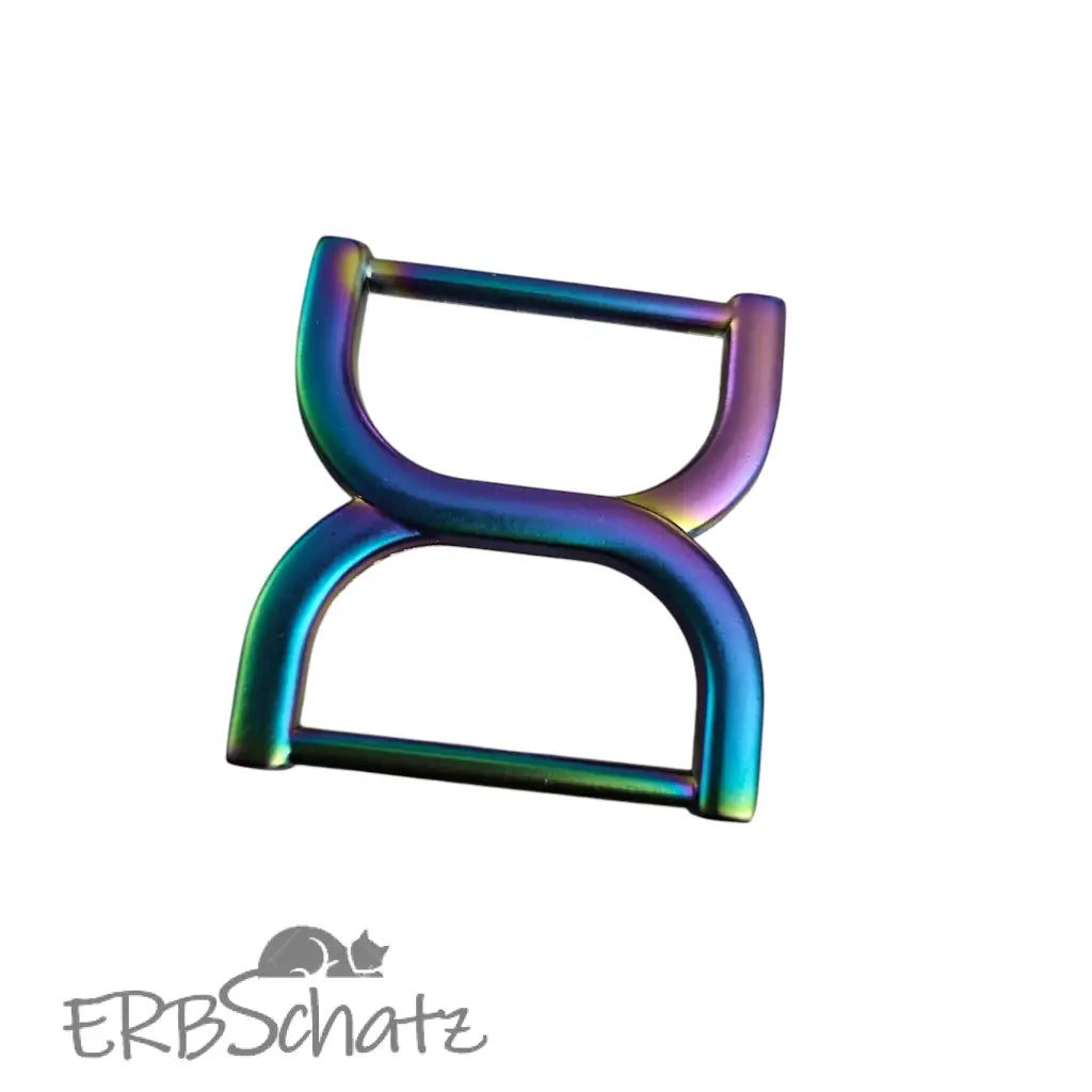 D-Ring X-Form (neue Farben) für 25mm Gurtband - Rainbow matt