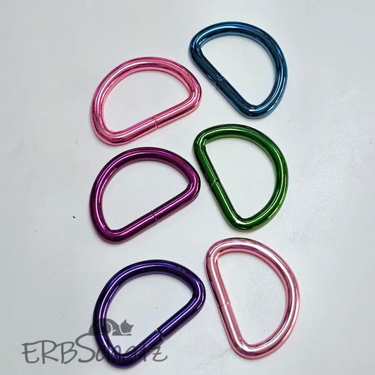 D-Ringe Metallic Colours für 25mm Gurtband