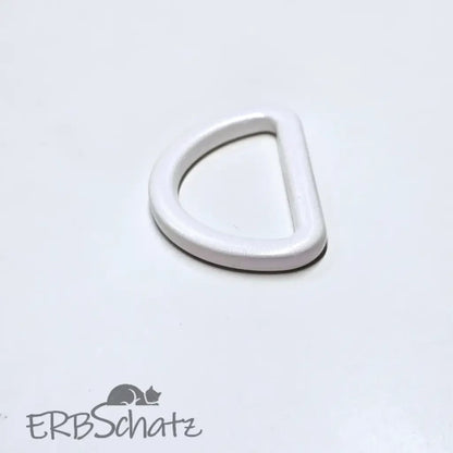 D-Ringe White Glossy Shimmer für 25mm Gurtband - White