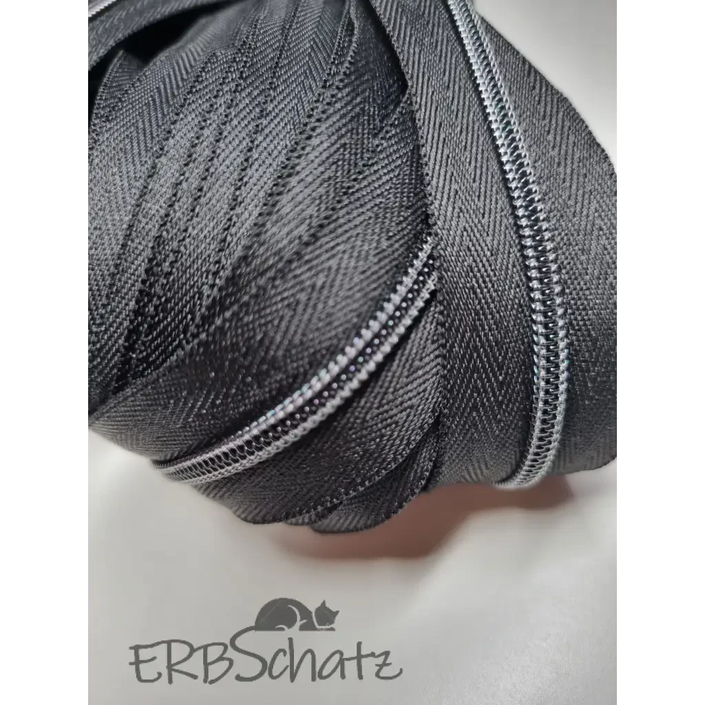 Endlosreißverschlüsse Black (Gr. 3) - Gun Metal