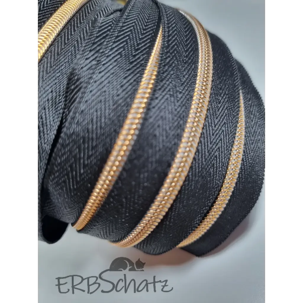 Endlosreißverschlüsse Black (Gr. 3) - Rosegold