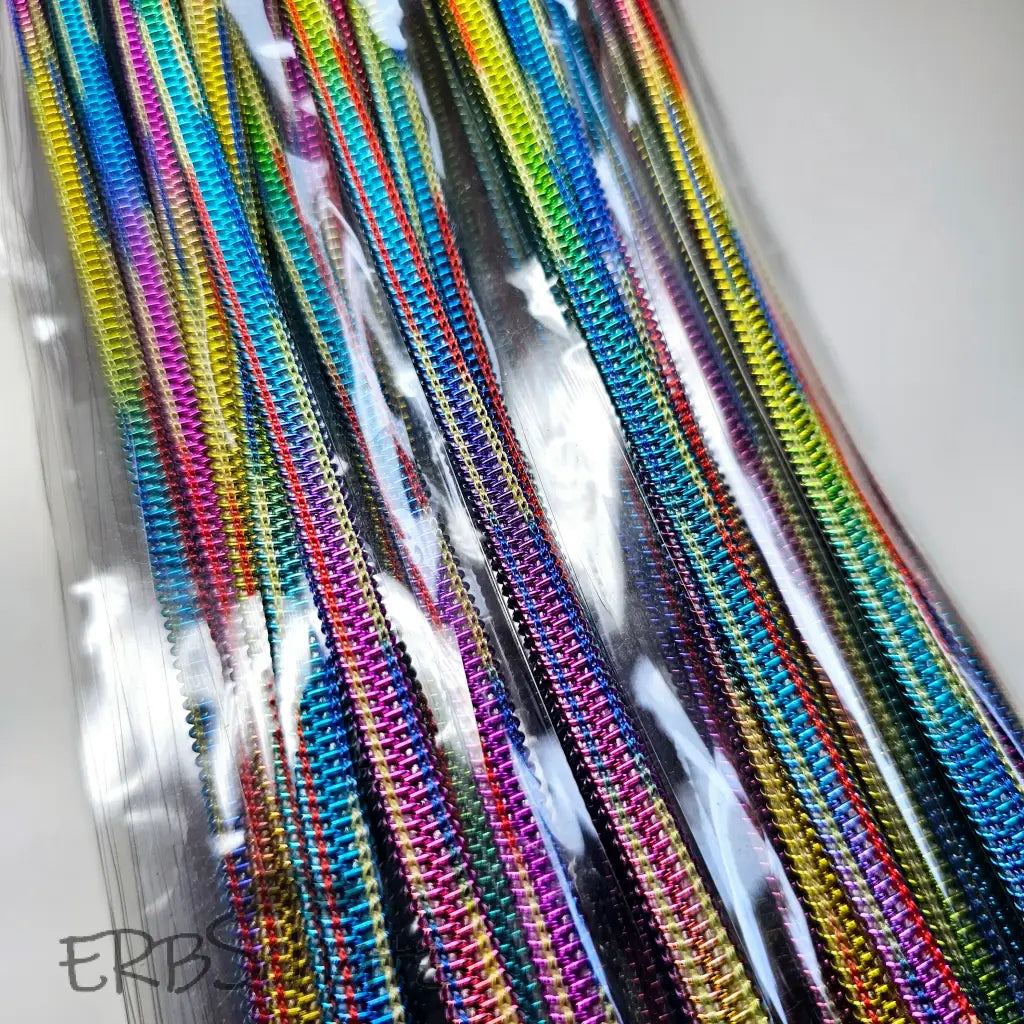 Endlosreißverschlüsse Clear mit Rainbow Raupe