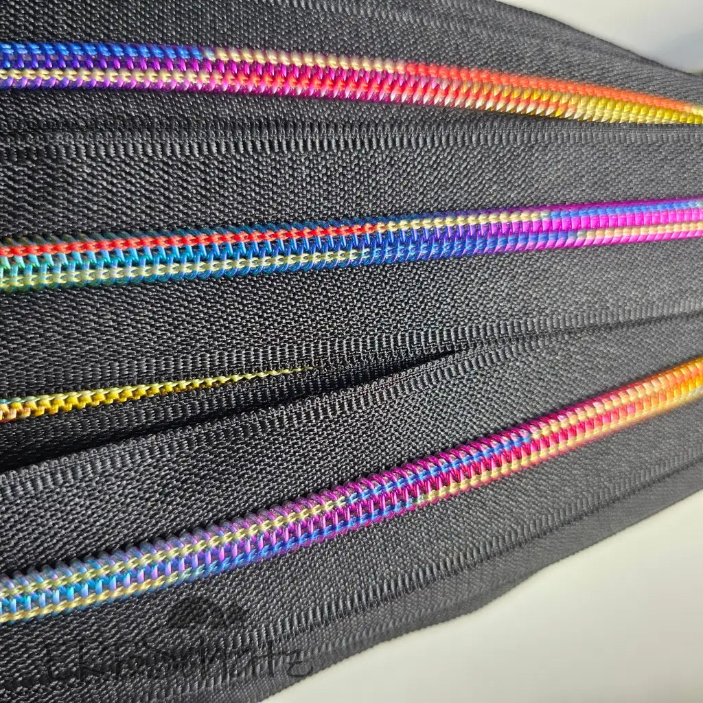 Endlosreißverschlüsse Rainbow - Black Vibrant RB