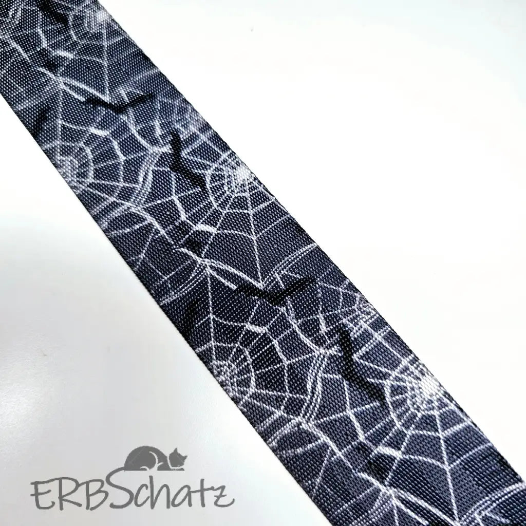 Gurtband bedruckt verschiedene Designs 38mm - Grey Spiderweb