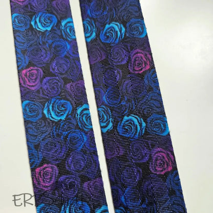 Gurtband bedruckt verschiedene Designs 38mm - Outline Roses