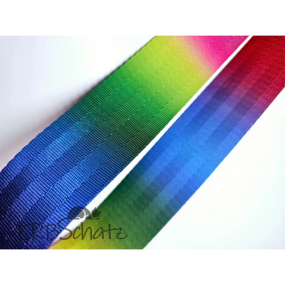 Gurtband bedruckt verschiedene Designs 38mm - Rainbow