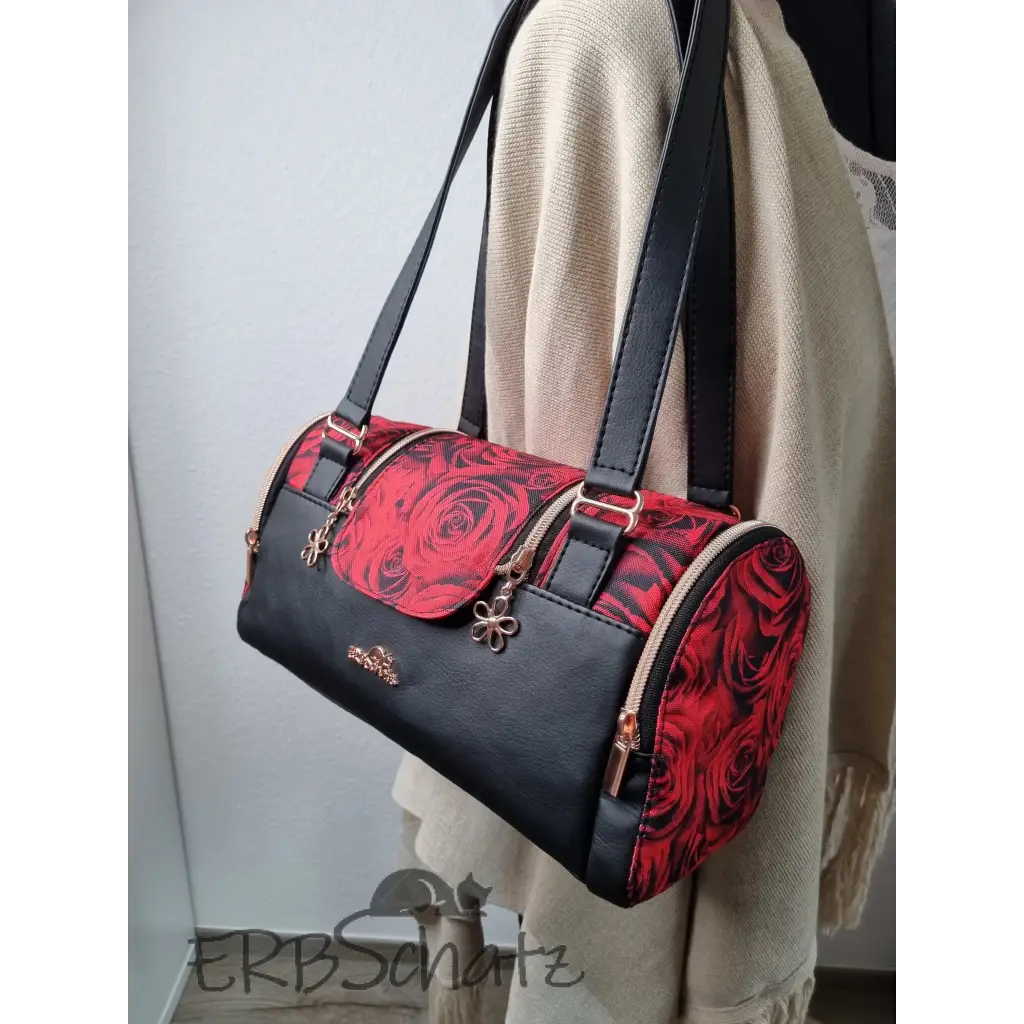 Handtasche Rosen Barrelbag