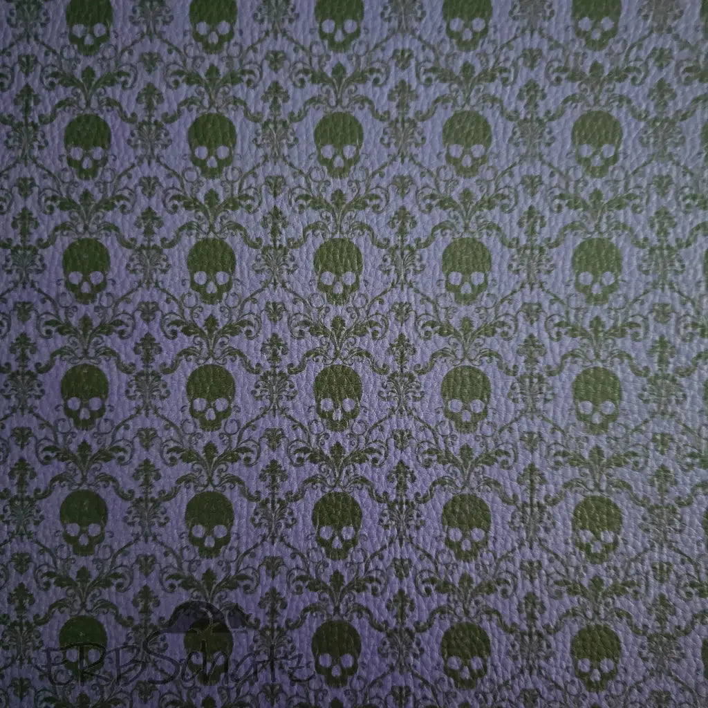 Kunstleder Dark Purple Skulls 50 x 140 cm - Dark Purple