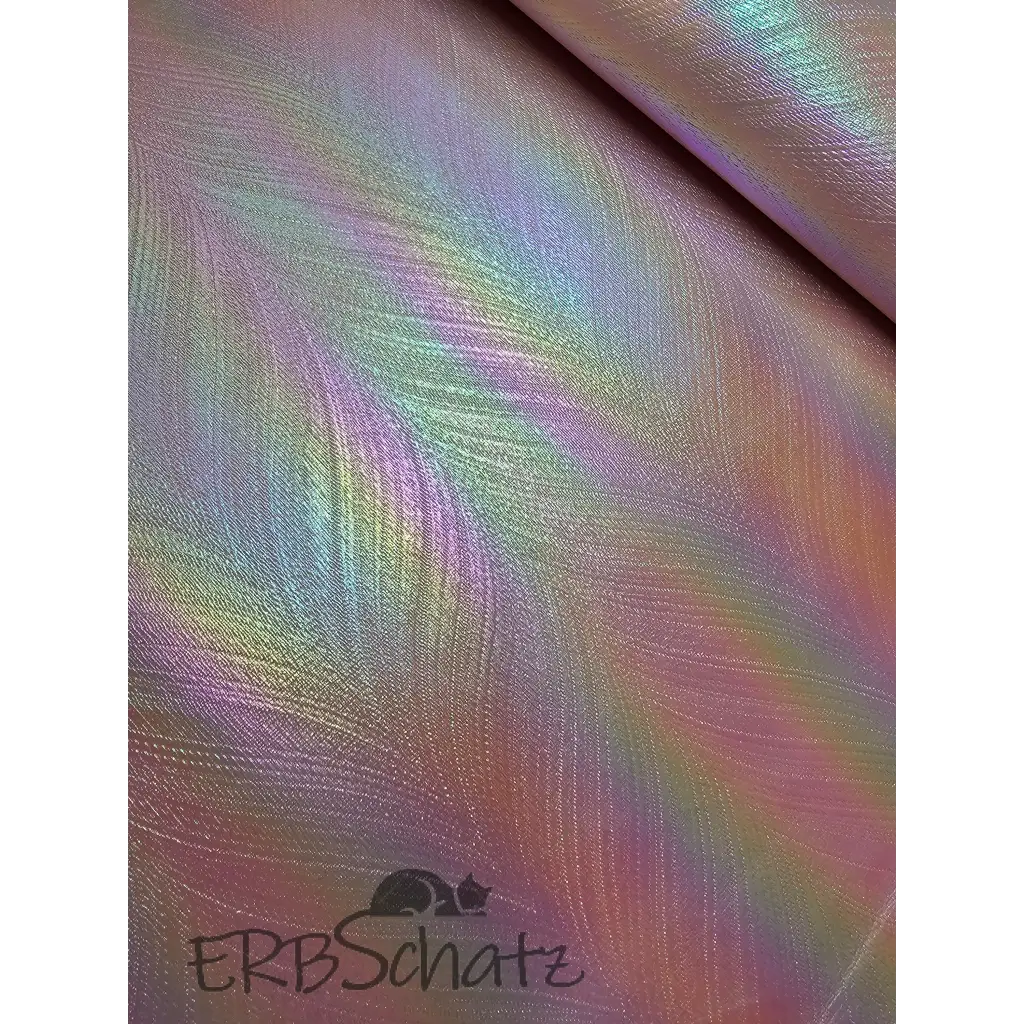 Kunstleder Frosted Rainbow Shimmer 30 x 140 cm - PearlRose