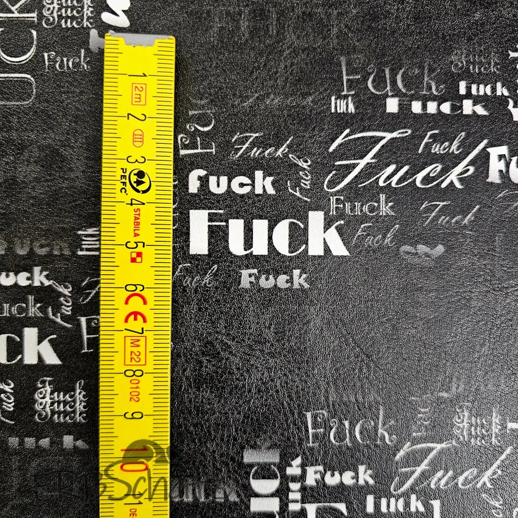 Kunstleder FUCK Wordcloud 50 x 140 cm