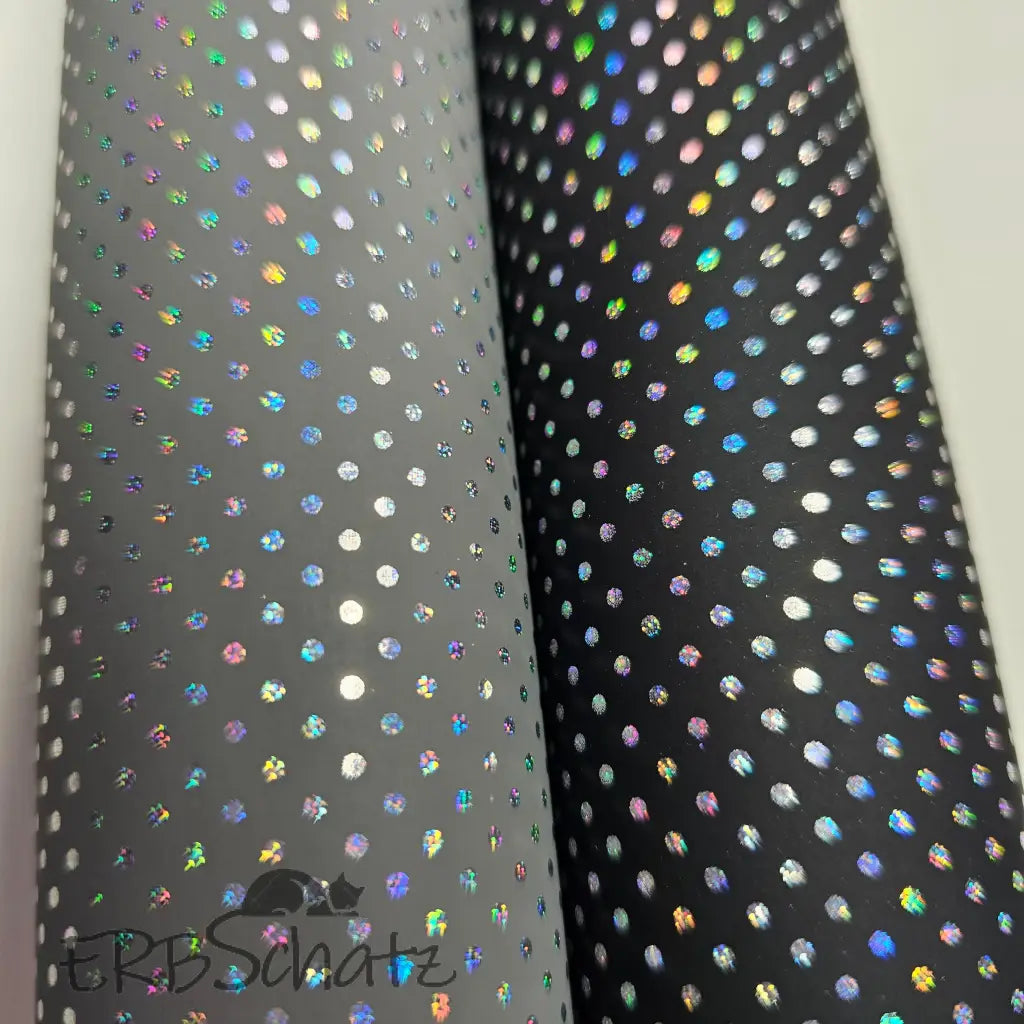 Kunstleder Holo Dots Rollen 30 x 135 cm