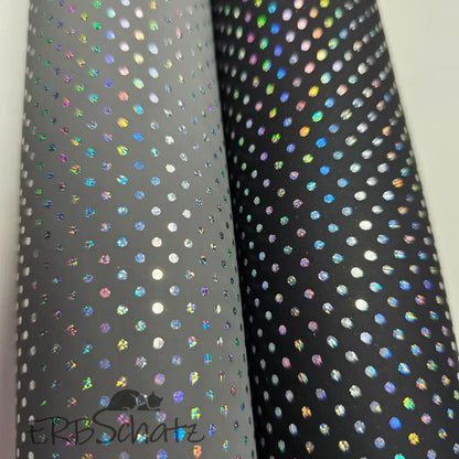 Kunstleder Holo Dots Rollen 30 x 135 cm