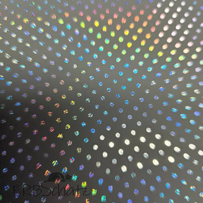 Kunstleder Holo Dots Rollen 30 x 135 cm - Black Holo Dots