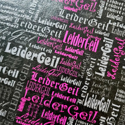 Kunstleder LeiderGeil Wordcloud 30 x 140 cm - Black Pink