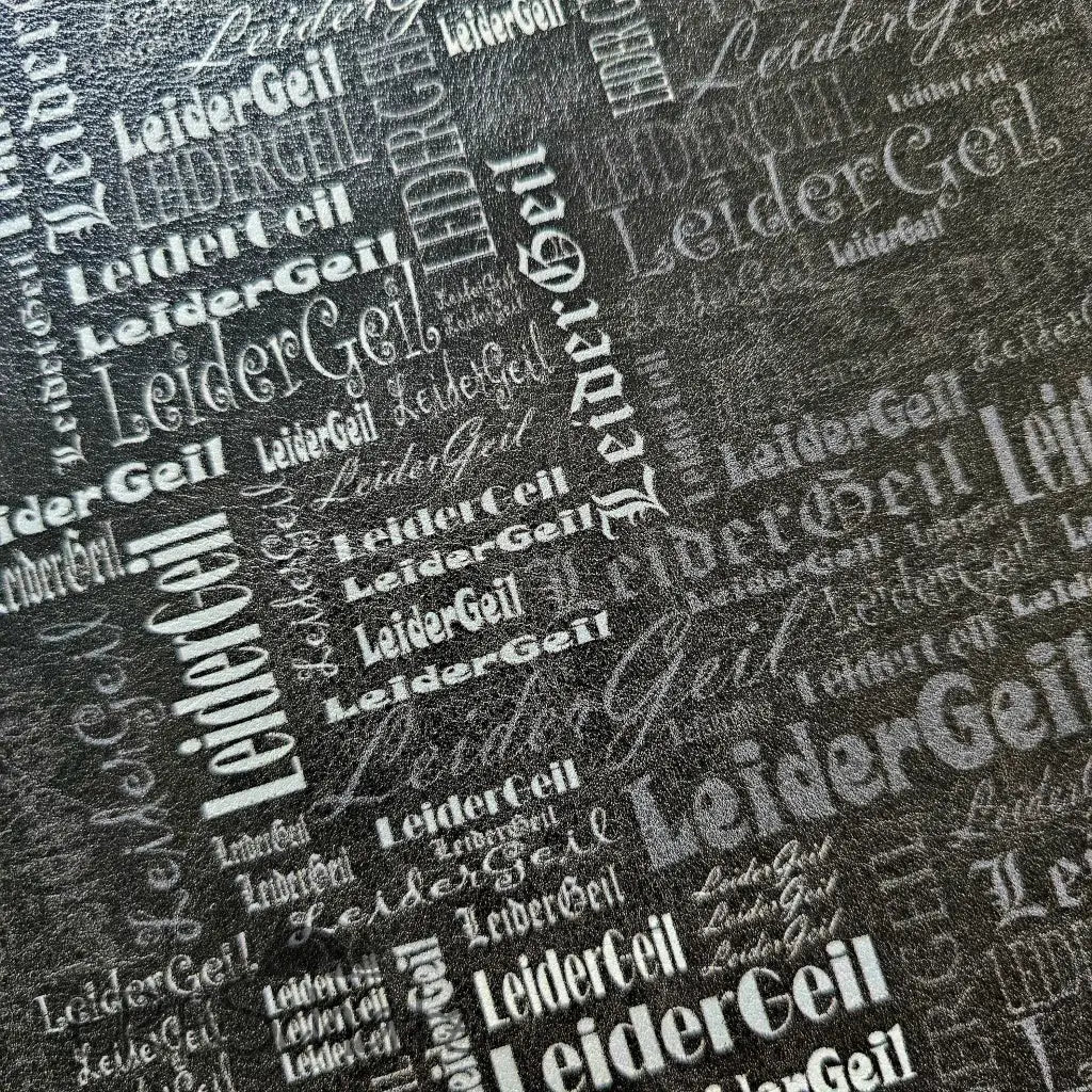 Kunstleder LeiderGeil Wordcloud 30 x 140 cm - Black/White