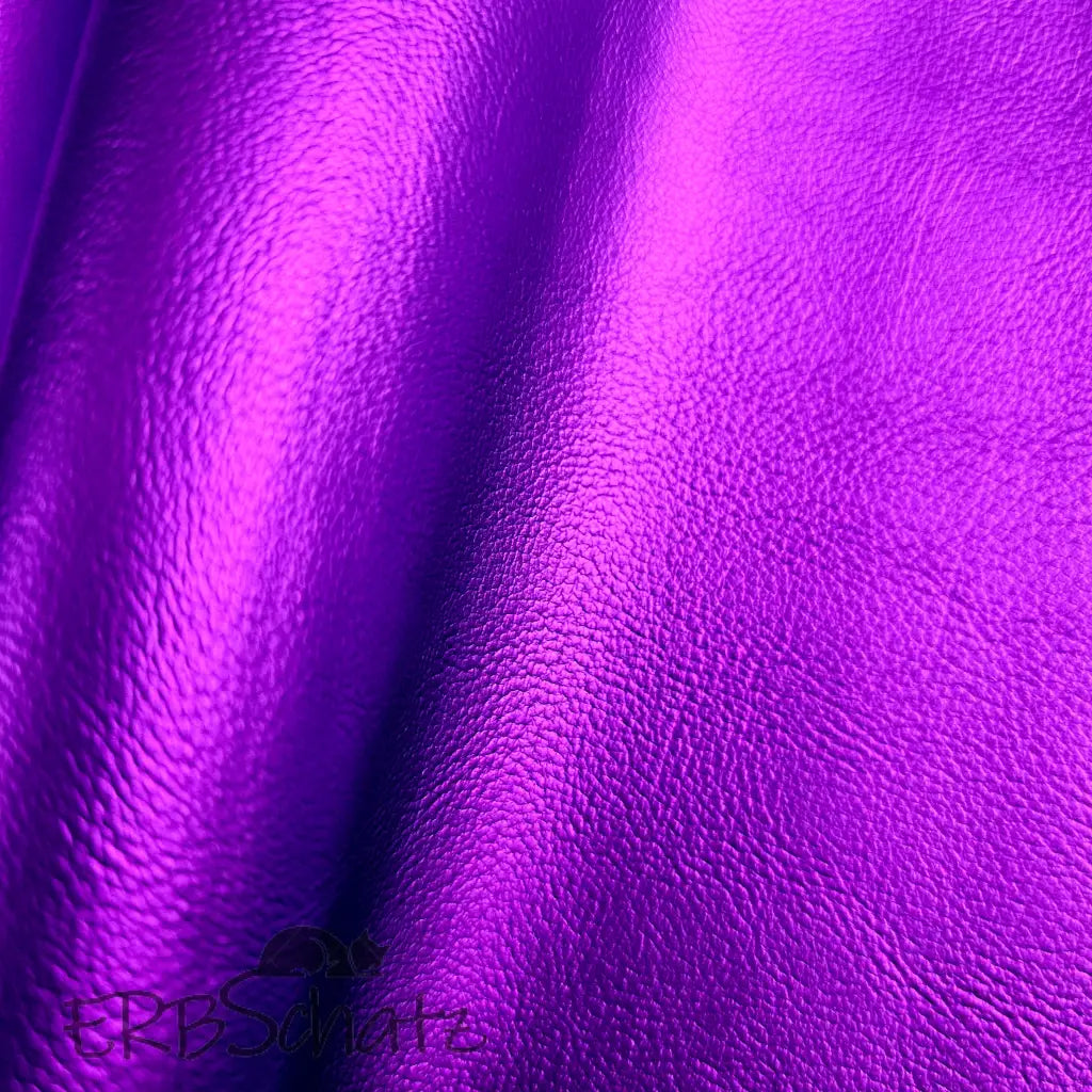 Kunstleder Metallic Smooth Rollen 30 x 135 cm - Purple