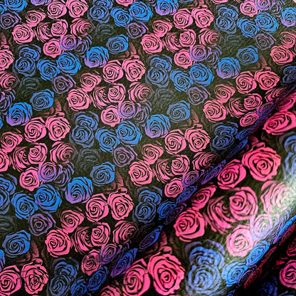 Kunstleder Outline Roses 30 x 140 cm - Outline Roses Pink