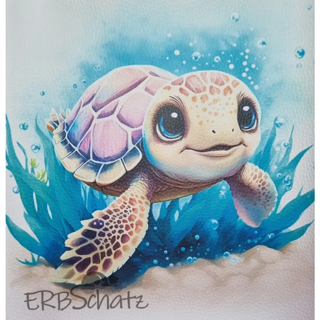 Kunstleder Panel Baby Turtle II 25x 25cm - Baby Turtle - P25