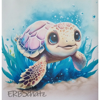 Kunstleder Panel Baby Turtle II 25x 25cm - Baby Turtle - P25