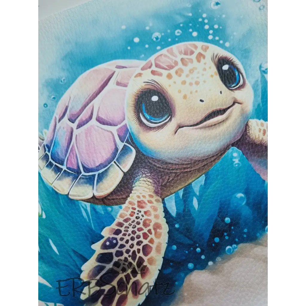 Kunstleder Panel Baby Turtle II 25x 25cm - Baby Turtle - P25