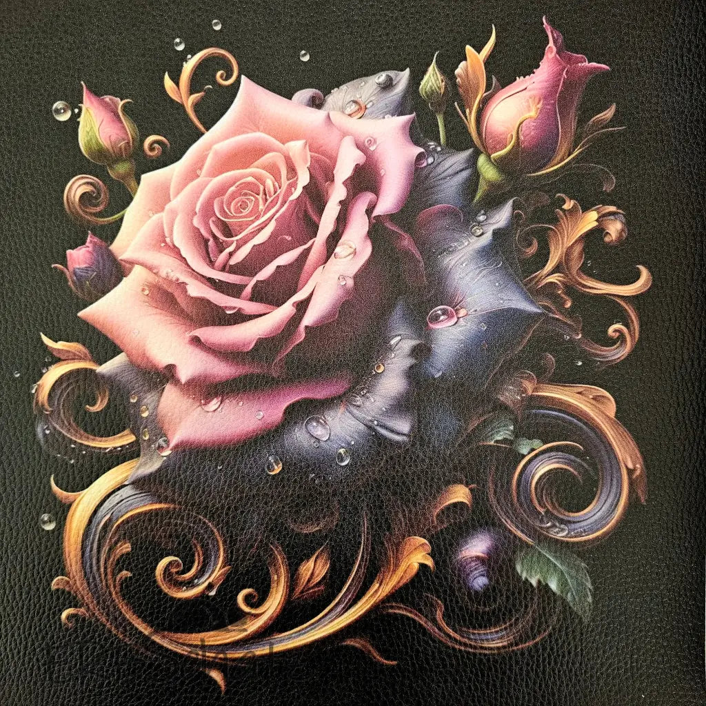 Kunstleder Panel Barock Rose Collection 30x 30cm