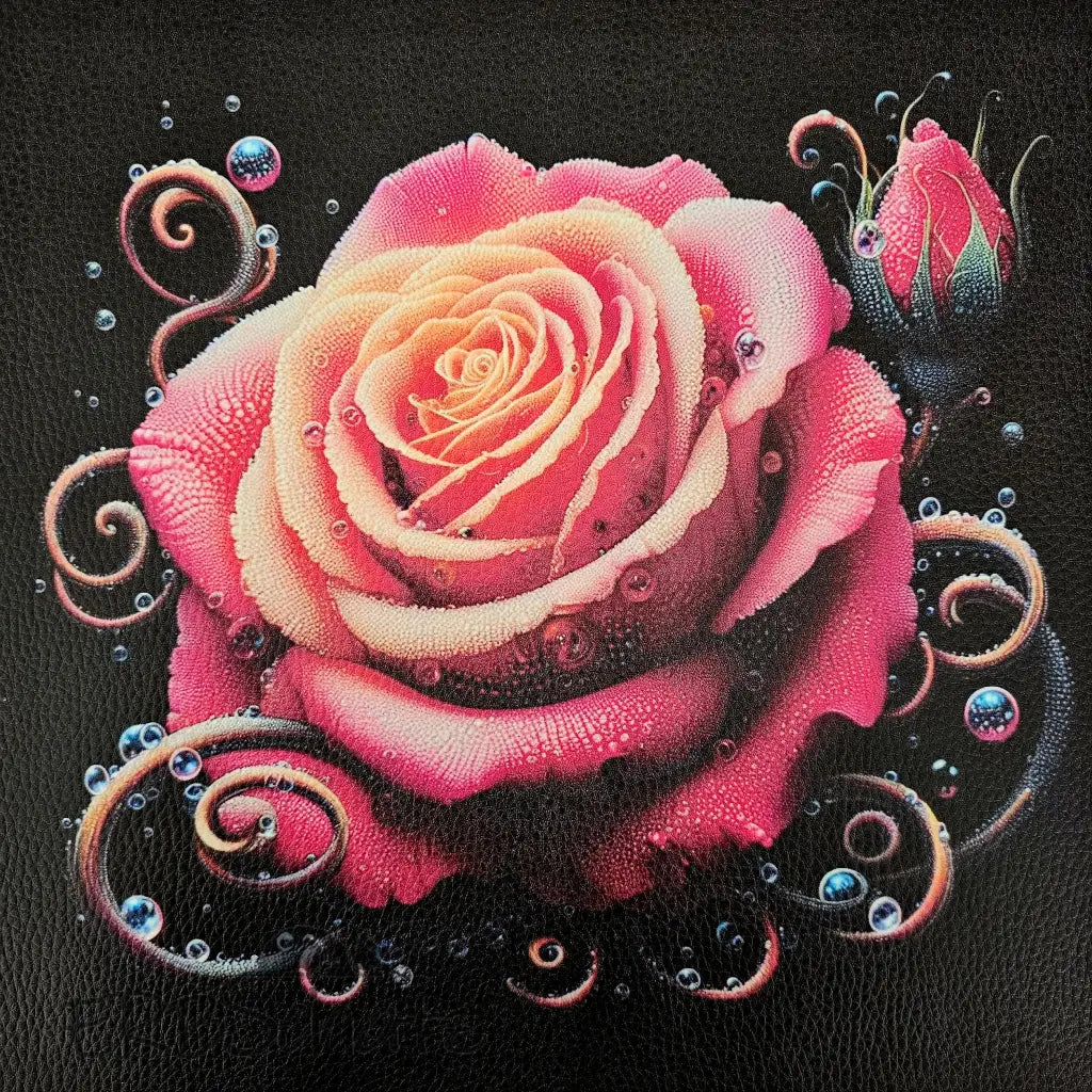 Kunstleder Panel Barock Rose Collection 30x 30cm - Rosy