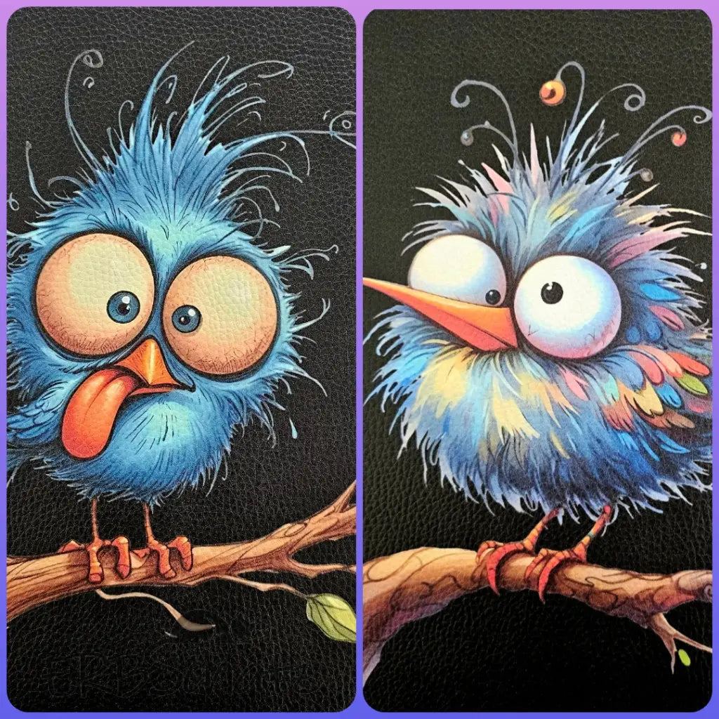 Kunstleder Panel Crazy Birds Collection 30x 30cm - P30