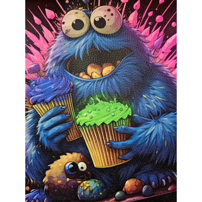 Kunstleder Panel CupCake Monster 25 x 25cm - CupCake