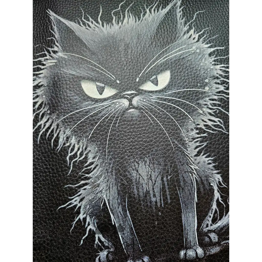 Kunstleder Panel Cute Grumpy Cat 25x 25cm - Cute Grumpy Cat