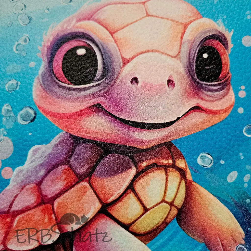 Kunstleder Panel CutieTurtle 25x 25cm - Cutie Turtle - P25