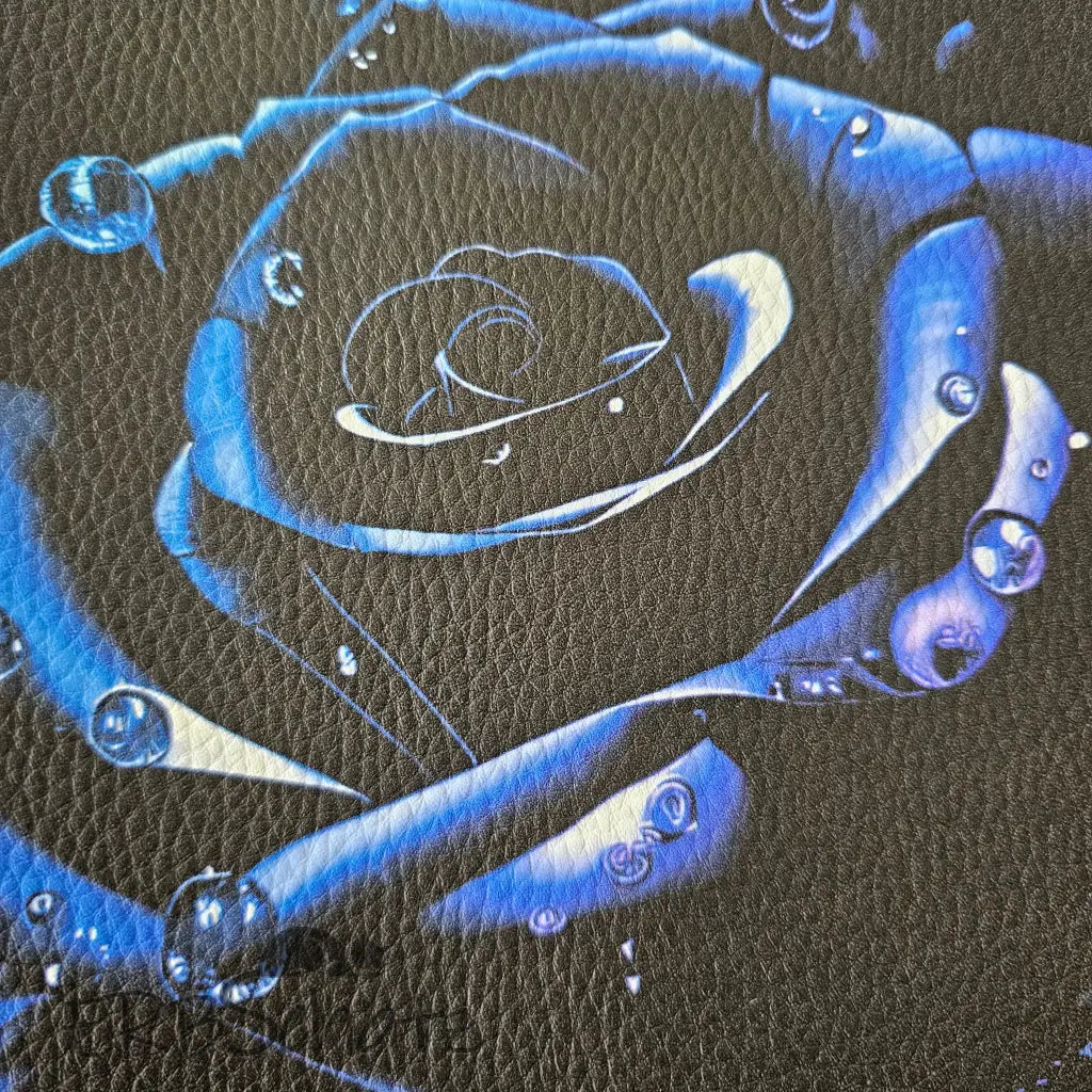 Kunstleder Panel Dark Blue Purple Rose 30x 30cm - Dark Blue