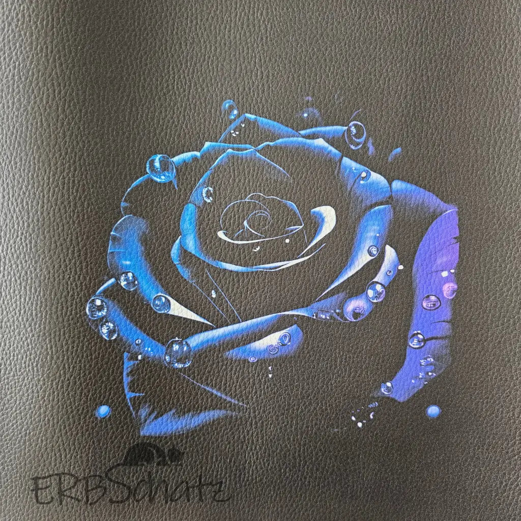 Kunstleder Panel Dark Blue Purple Rose 30x 30cm - Dark Blue