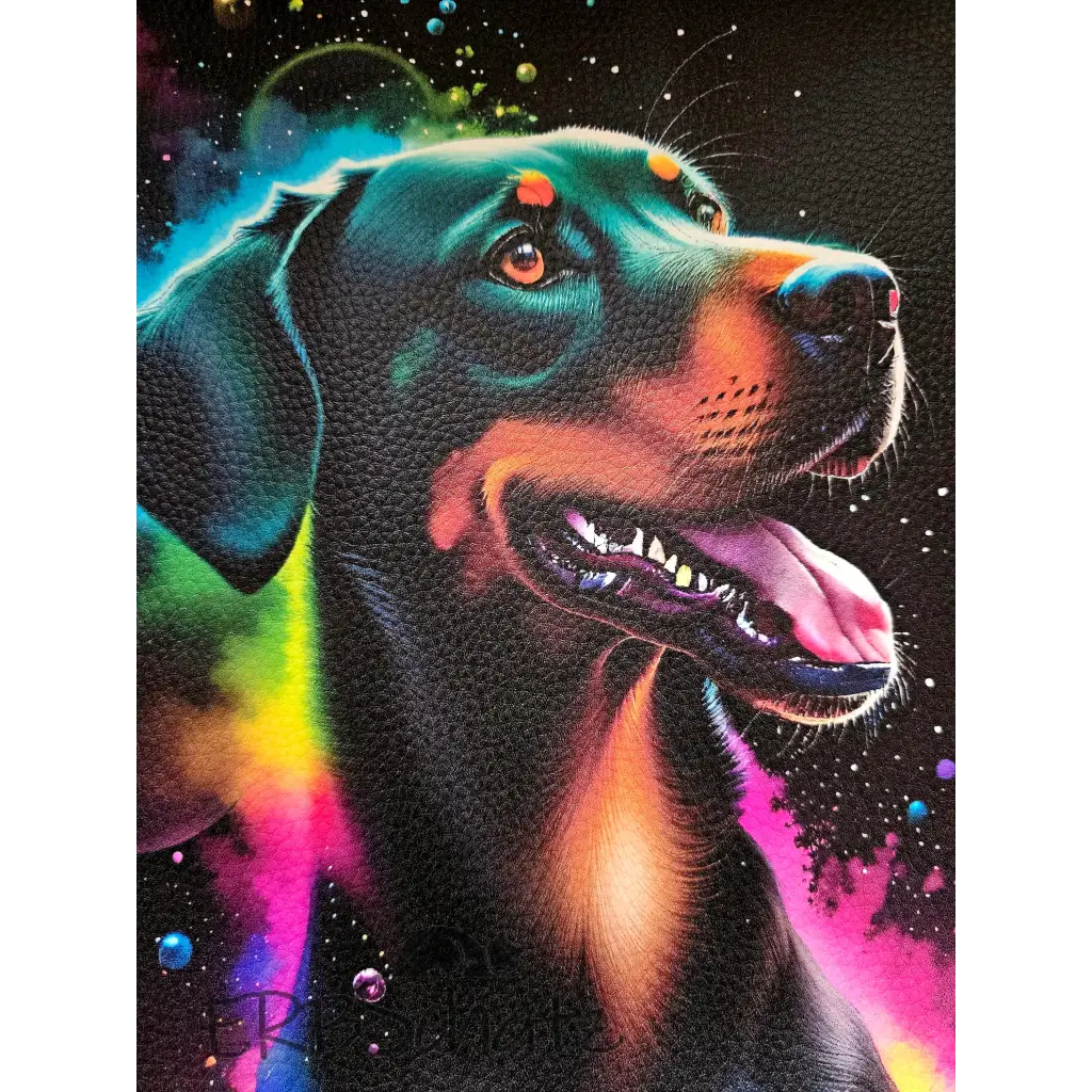 Kunstleder Panel Doberman Bubbles 30x 30cm - Doberman