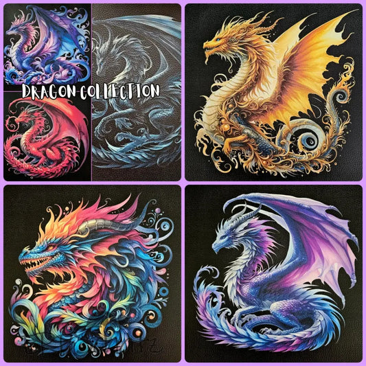 Kunstleder Panel Dragon Collection 30x 30cm - P30