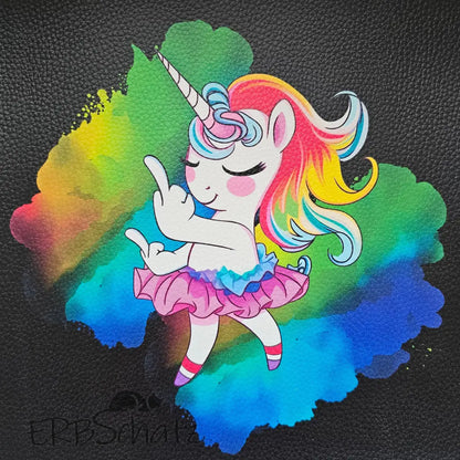 Kunstleder Panel Einhorn Ballerina 25x 25cm - P25