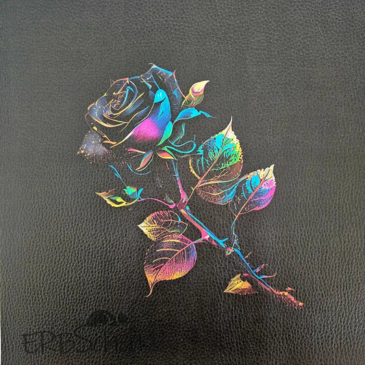Kunstleder Panel Fine coloured Rose (Motiv kleiner) 30x