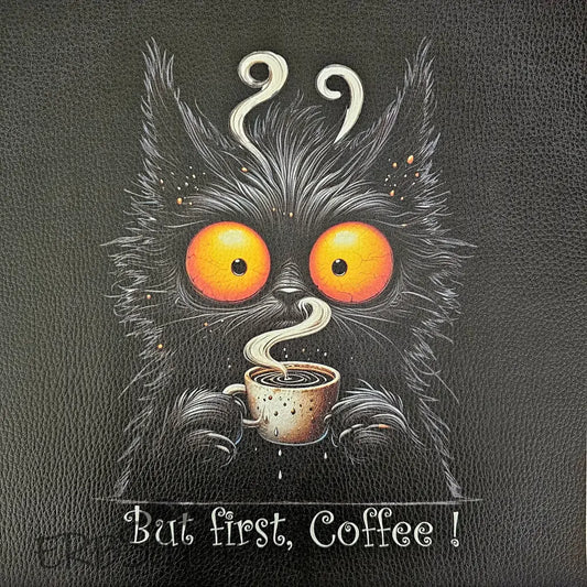 Kunstleder Panel First Coffee Cat 30x 30cm - P30