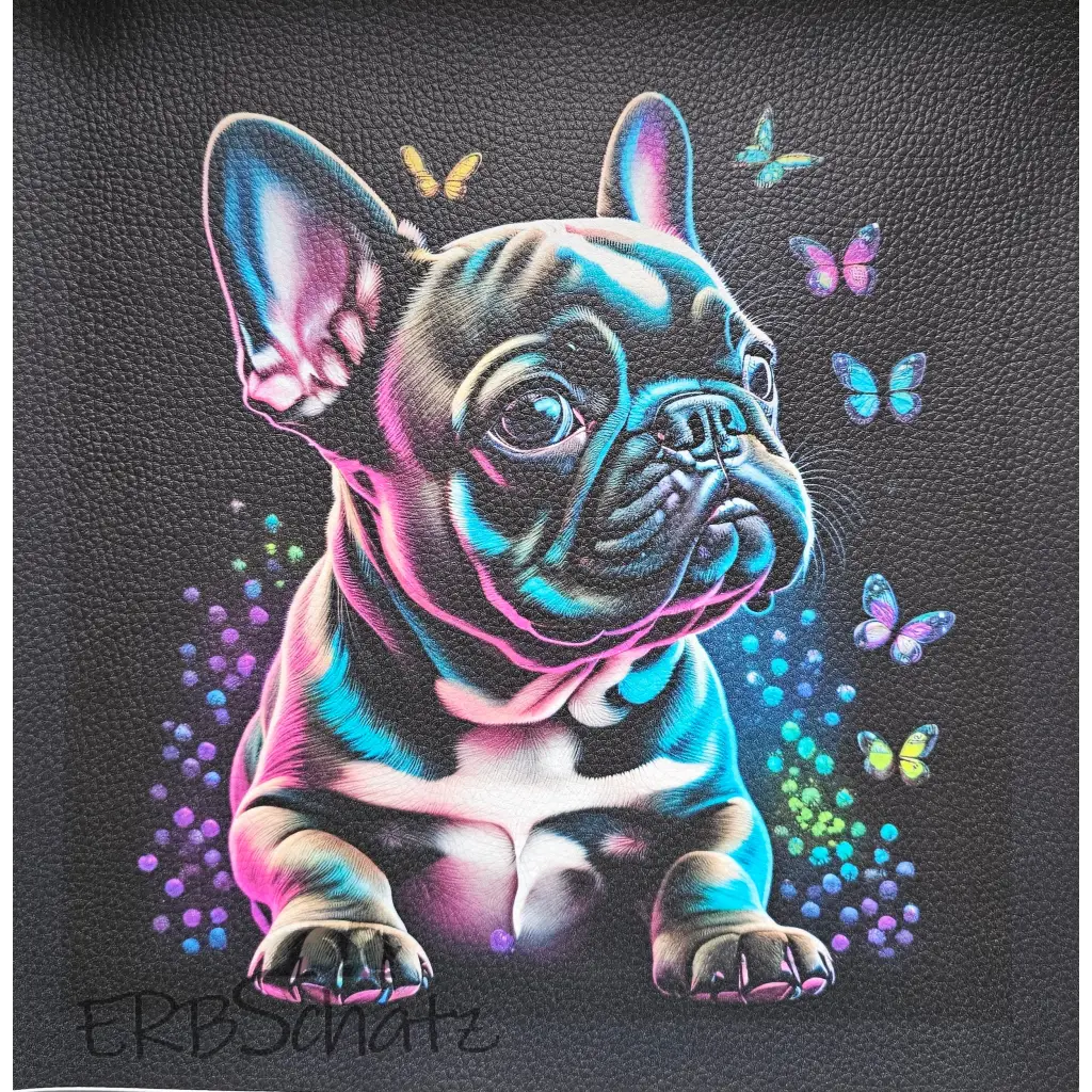 Kunstleder Panel Frenchie Collection 30x 30cm - Frenchie