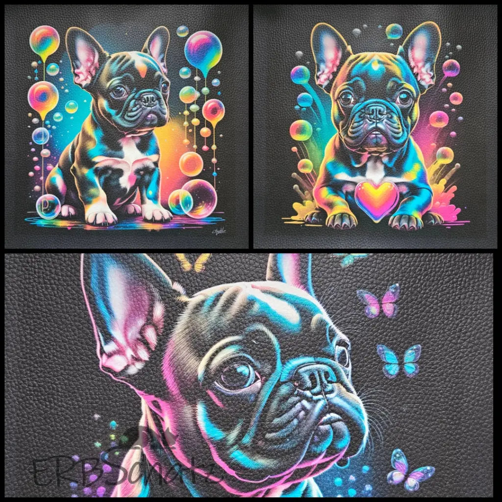 Kunstleder Panel Frenchie Collection 30x 30cm - P30